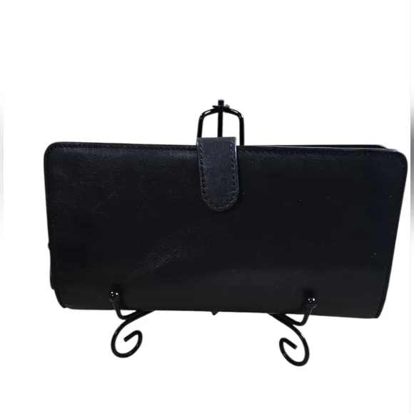 COACH Smooth Black Leather Skinny Wallet - Picture 4 of 12